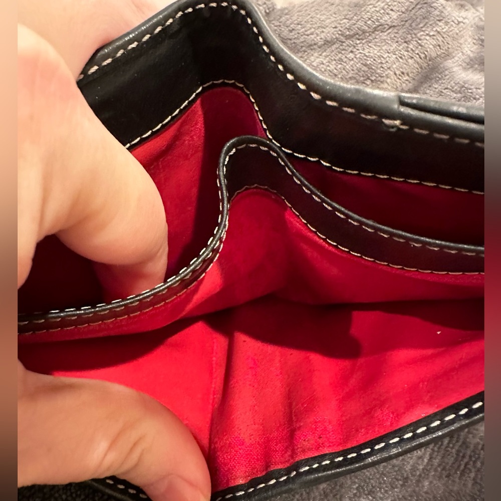 EUC Dooney and Bourke denim wallet with lock - Picture 2 of 8